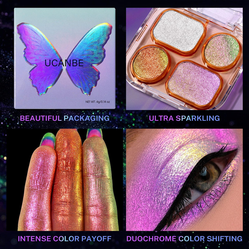 UCANBE palette beside common items showing compact travel-friendly size and convenience