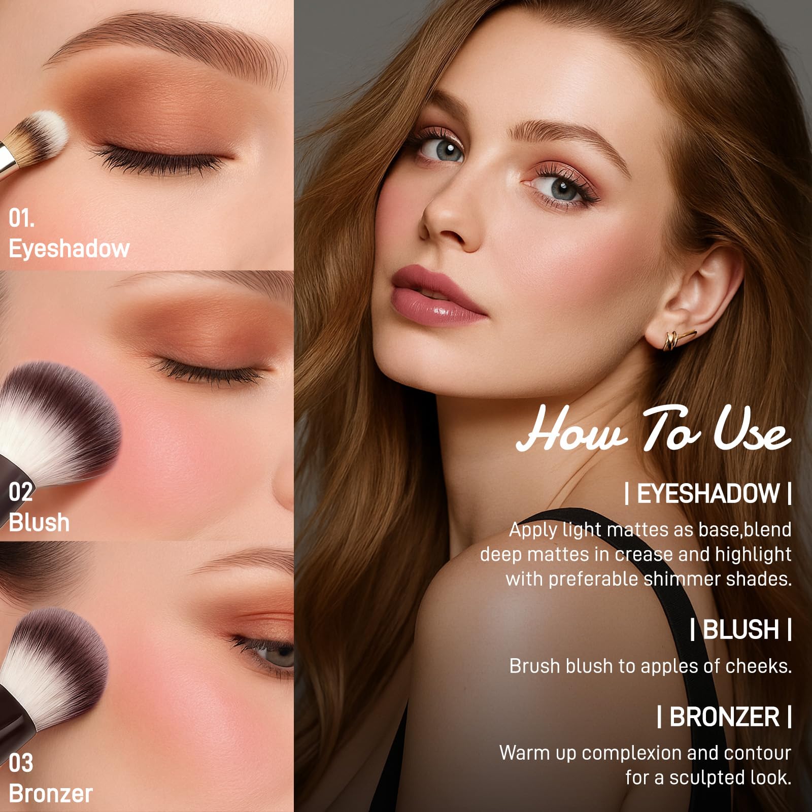 UCANBE swatches on arm showing eyeshadow shades' payoff and blendability for color planning