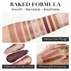 UCANBE eyeshadow texture closeup showing silky baked finish for smooth blending