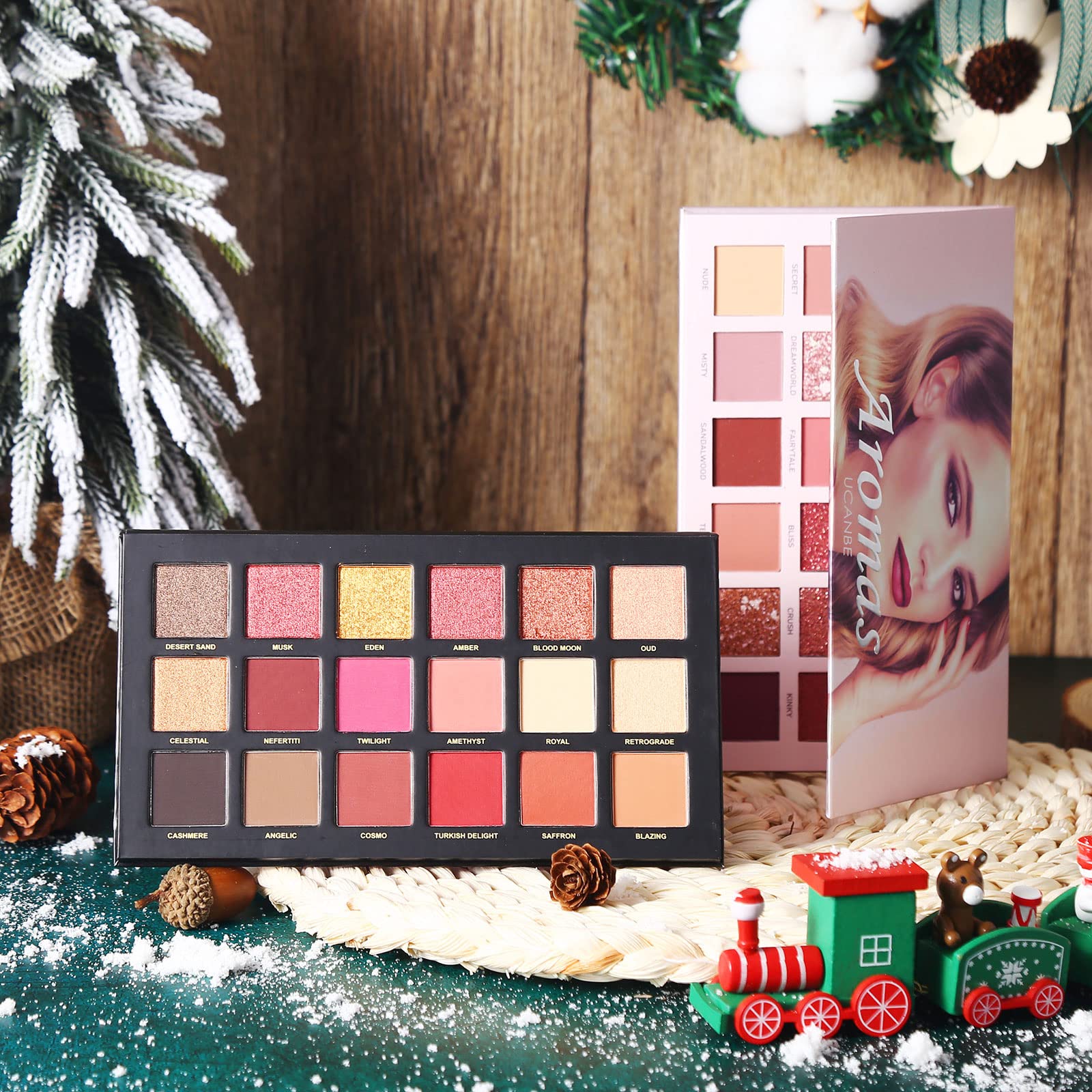 UCANBE finished evening eye look created with both palettes for dramatic, long-lasting wear