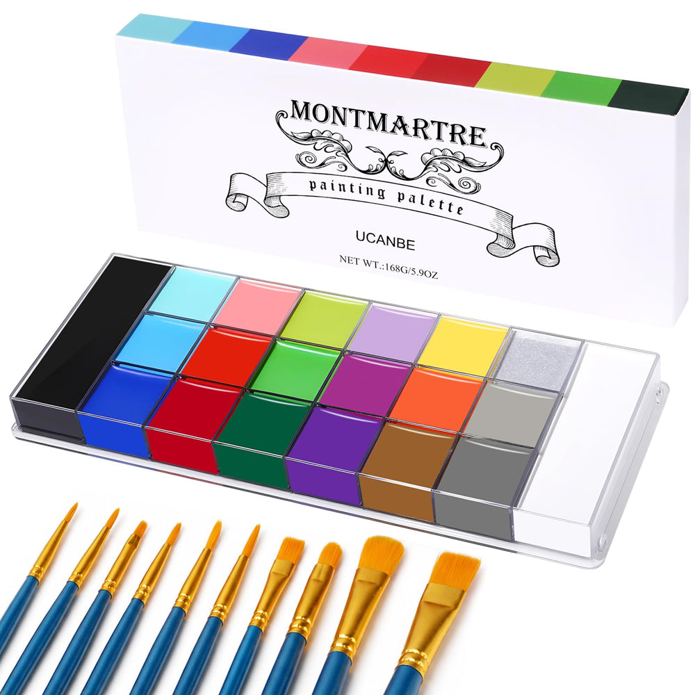 UCANBE front palette view showing organized 20 colors for fast selection