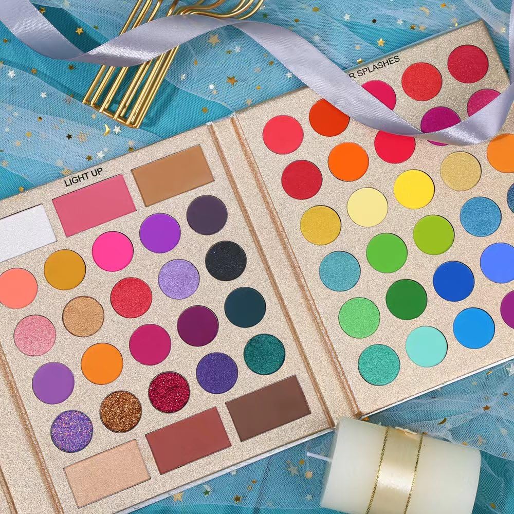 UCANBE close-up of eyeshadow pans showing smooth texture and blendability