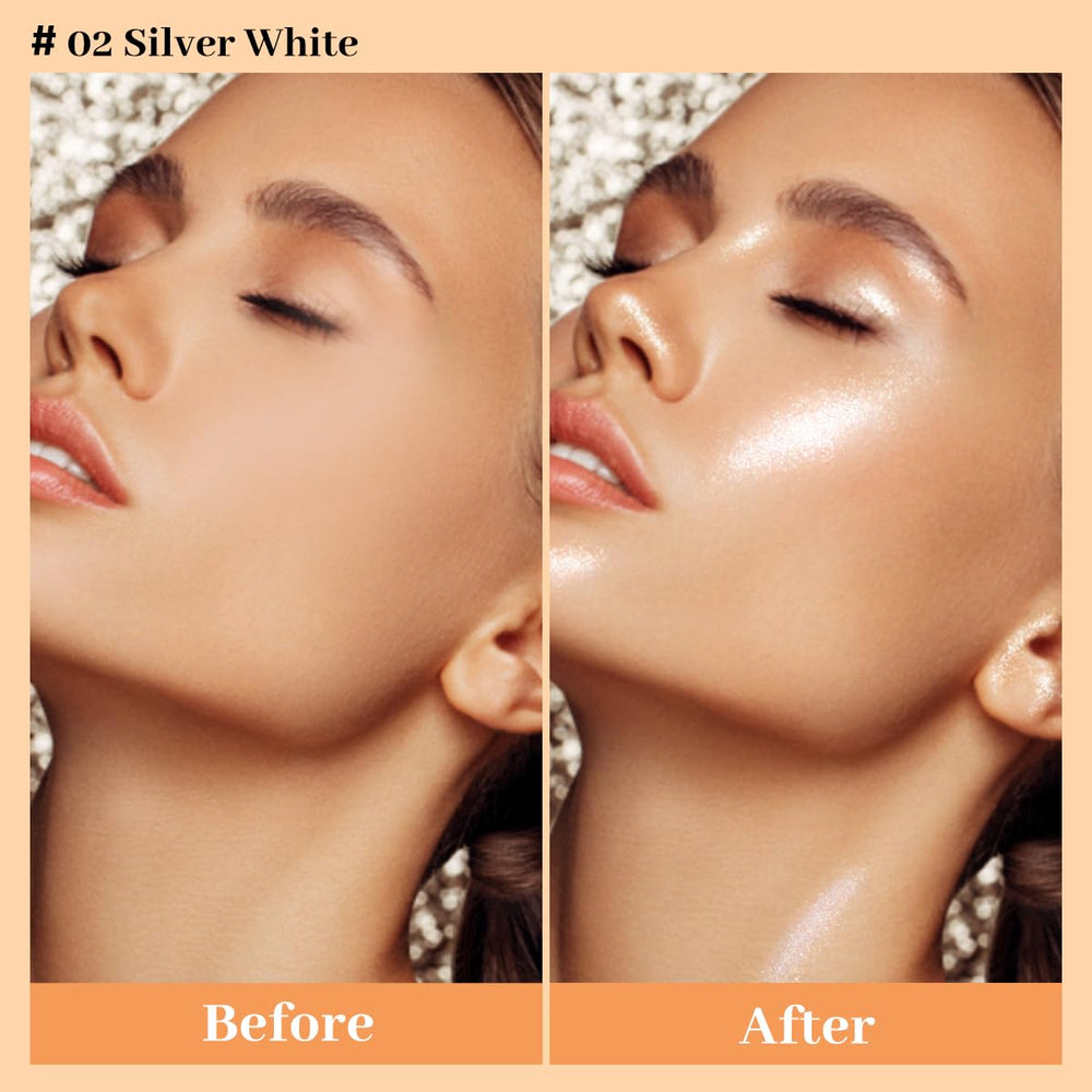 UCANBE rose gold applied on collarbone for soft rosy glow and definition