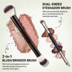 UCANBE close-up of baked eyeshadow pans showing smooth texture and rich pigmentation for easy blending