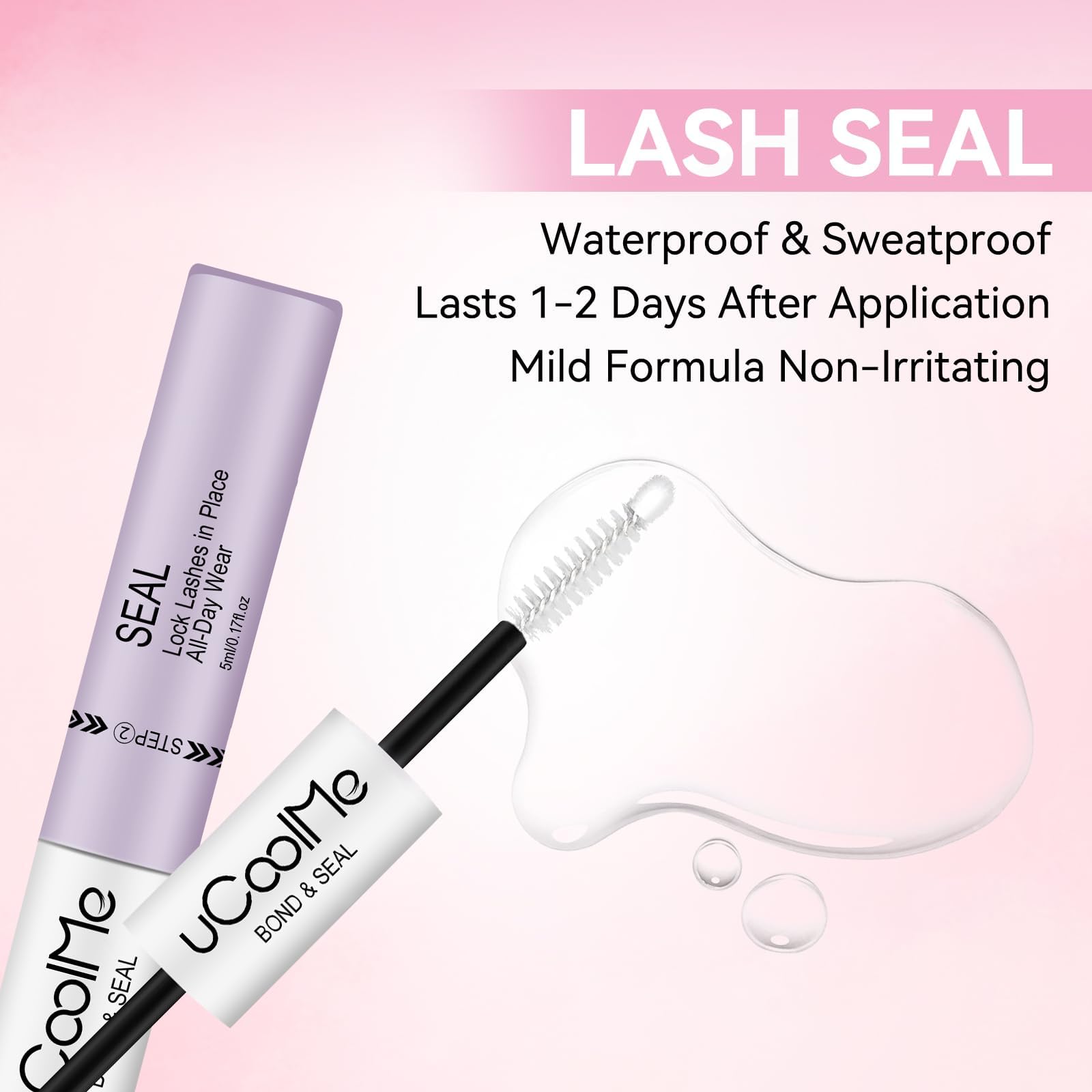 uCoolMe step-by-step application image showing easy 2-in-1 bonding and sealing process