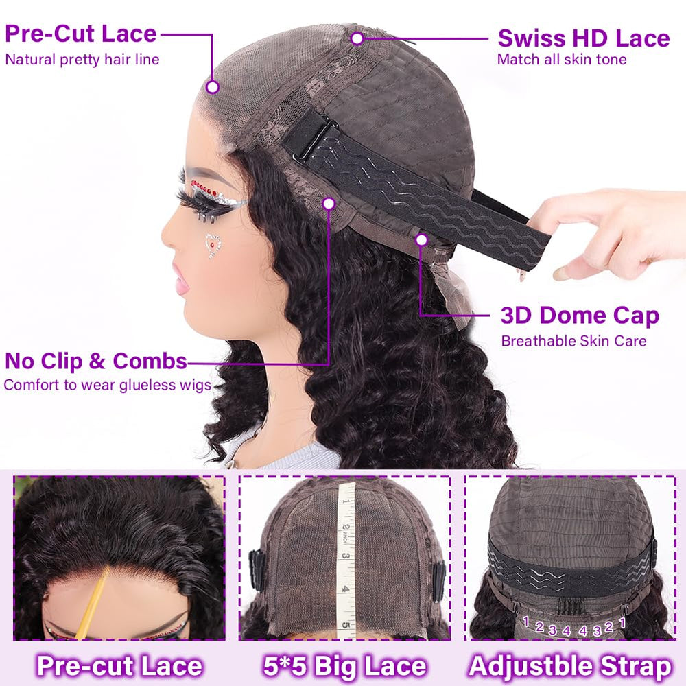 UCUVIC interior cap 3D elastic dome with straps for comfortable security