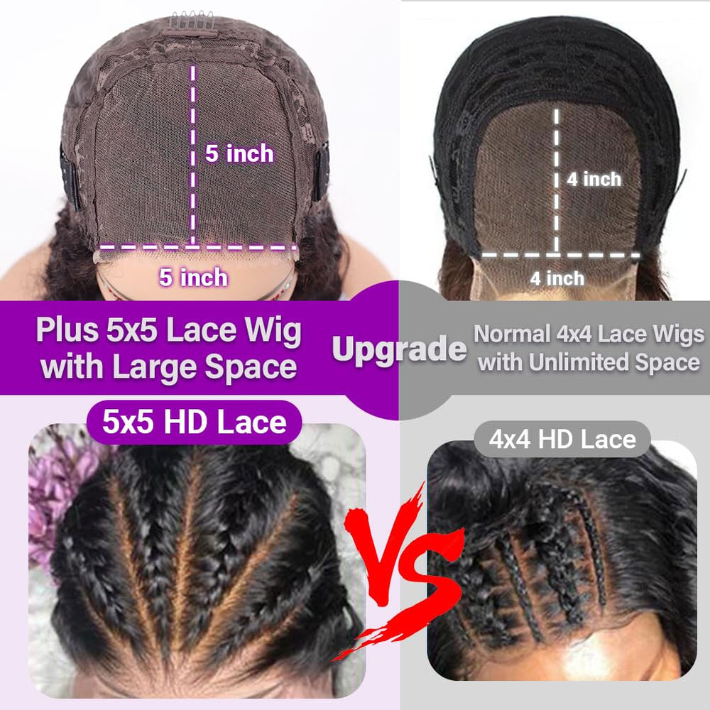 UCUVIC close-up of HD Swiss lace hairline for realistic scalp appearance