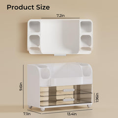 UFORU dual side brush holders filled with brushes for organized, upright storage