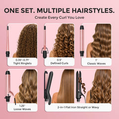 Ufree barrels laid out displaying five sizes for styling variety