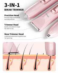 Ufree ceramic blade close-up highlighting gentle cutting for reduced irritation
