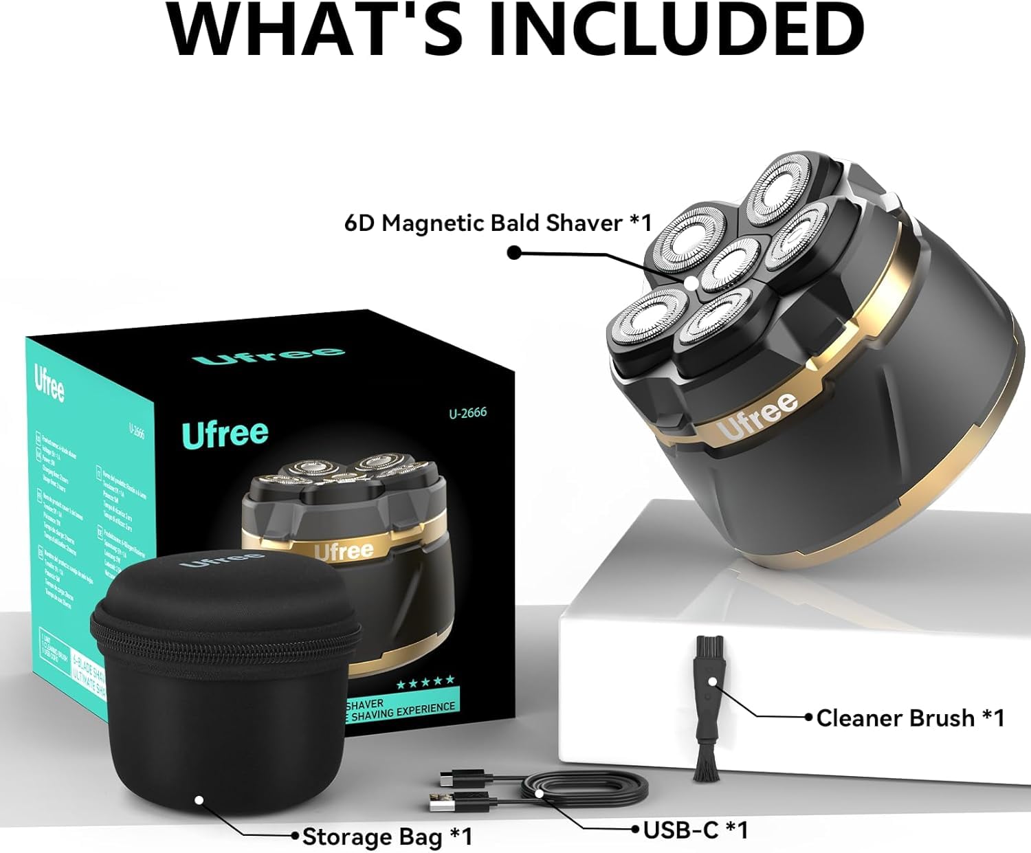 Ufree next to smartphone for scale showing compact travel-ready size benefit
