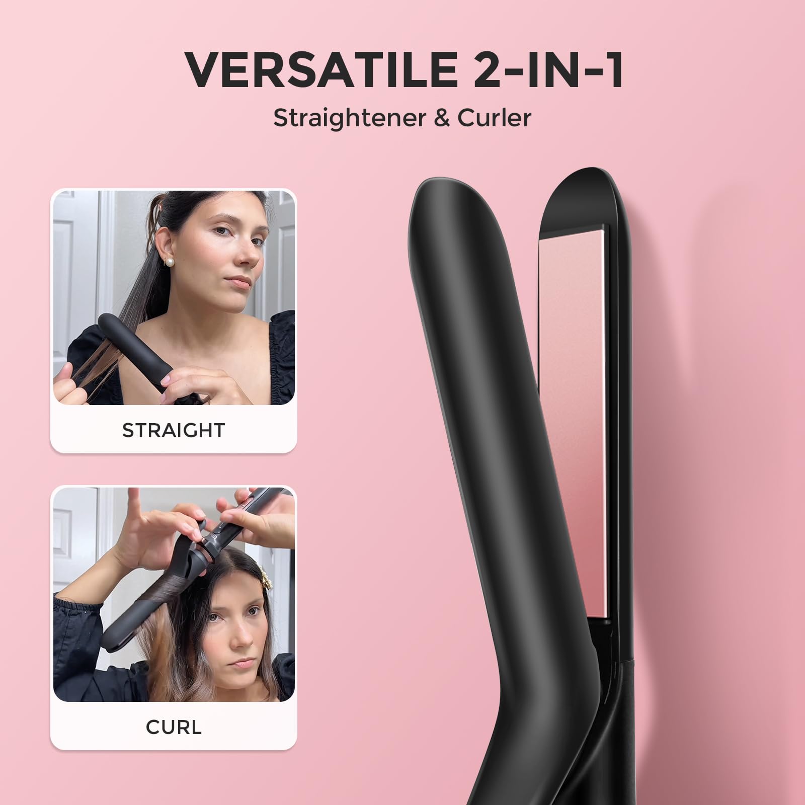Ufree in-use curling on long hair creating defined curls for lasting style