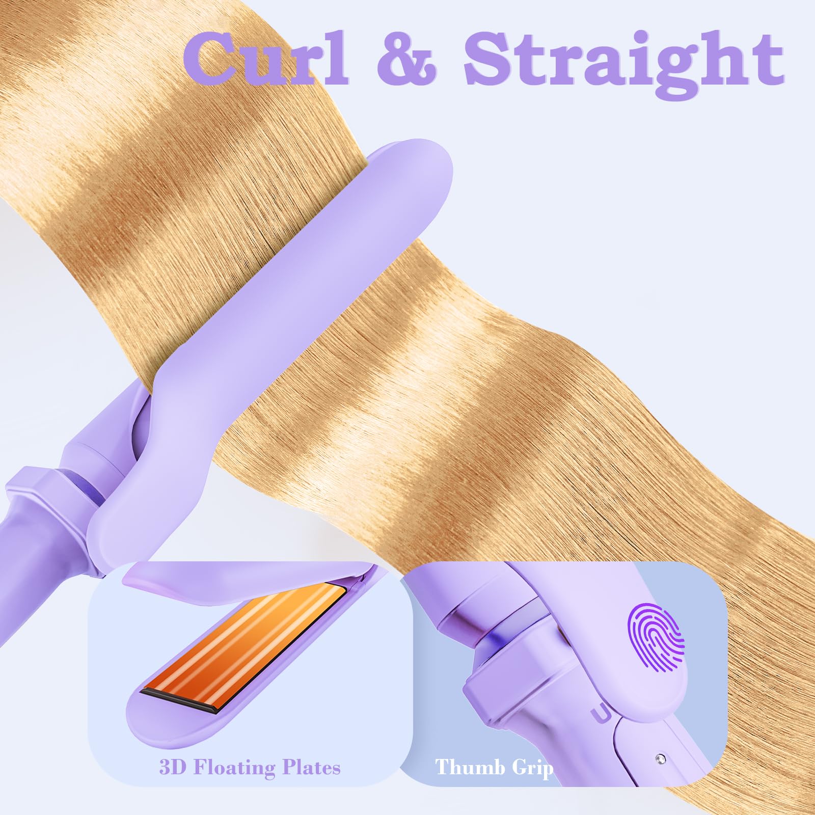 Ufree styling wand in use creating tight curls with long-lasting hold