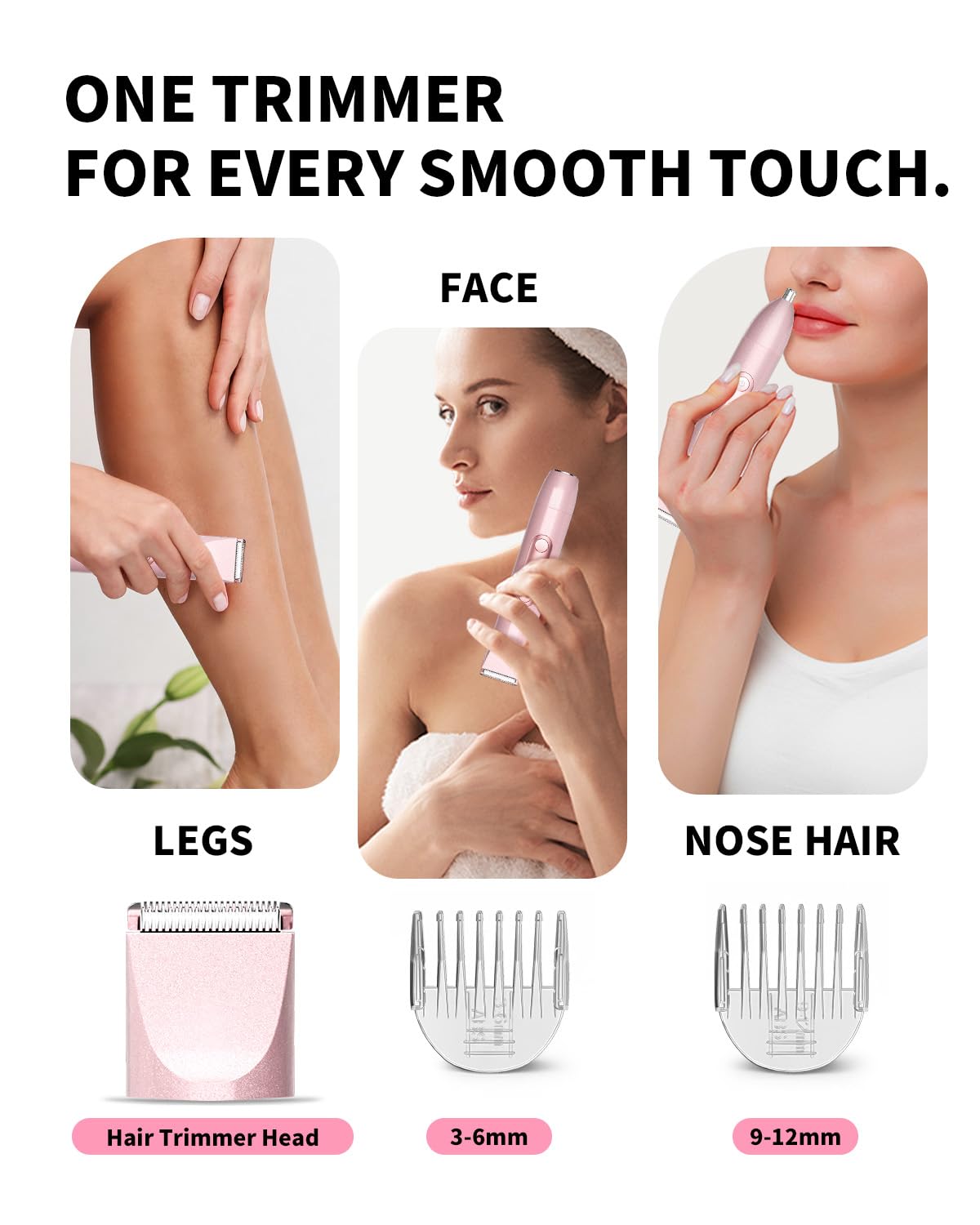 Ufree nose hair attachment close-up showing precise trimming for discreet grooming