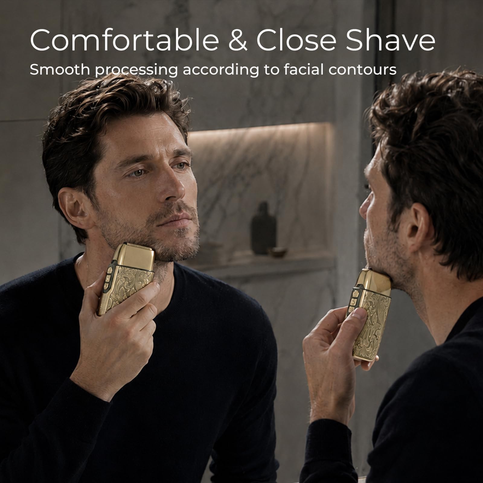 Ufree foil close-up highlighting titanium foil and blades for smoother shaves