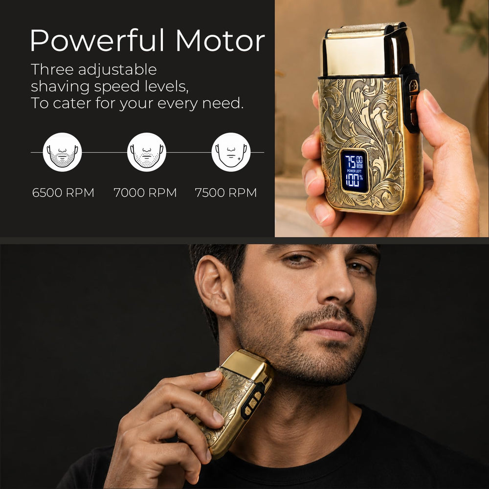 Ufree shaver speed control buttons visible for adjustable quiet high-speed shaving