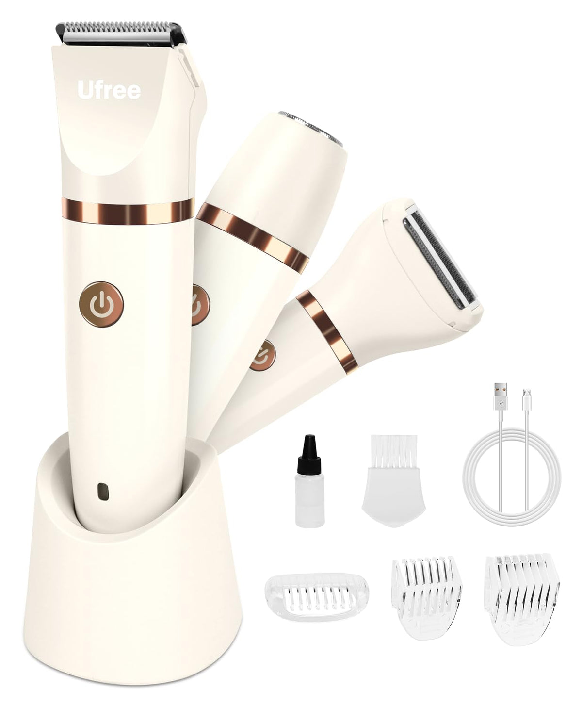 Ufree front view showing compact ergonomic body and power button for easy control