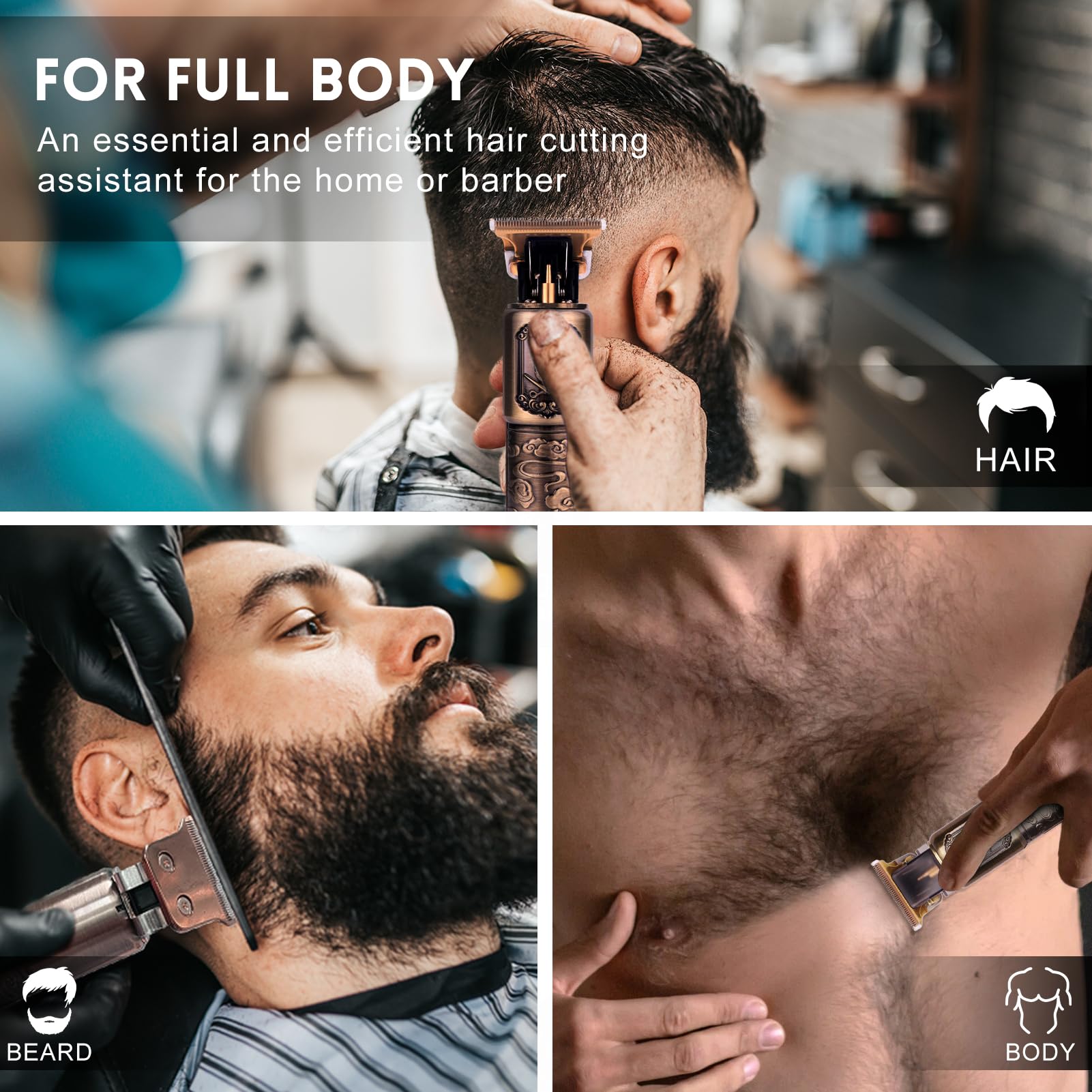 Ufree trimmer held in hand to show comfortable weight and balanced grip