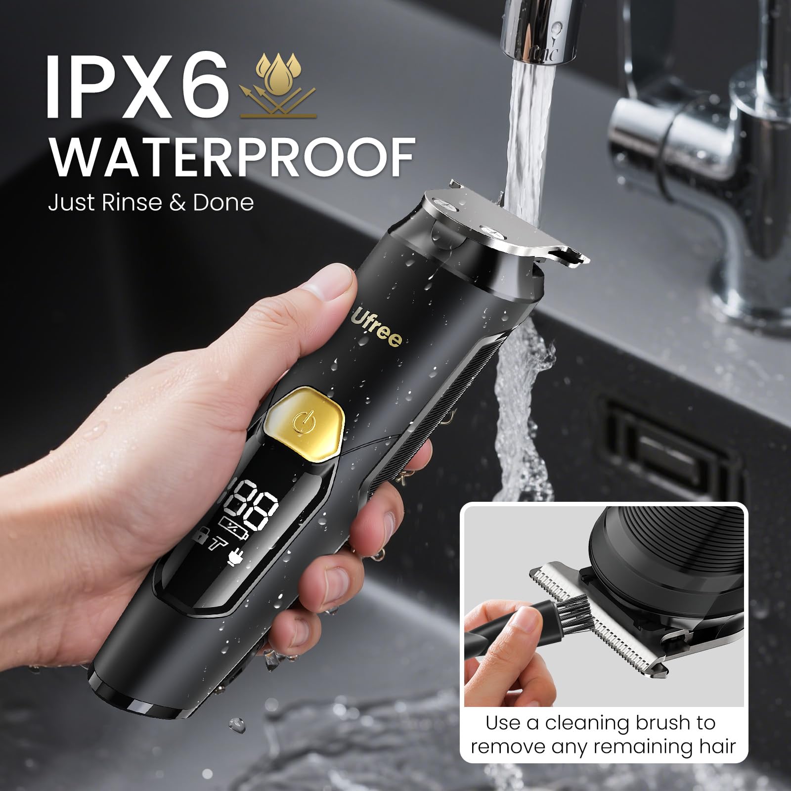 Ufree trimmer neatly packed in travel pouch for organized storage and travel-ready portability
