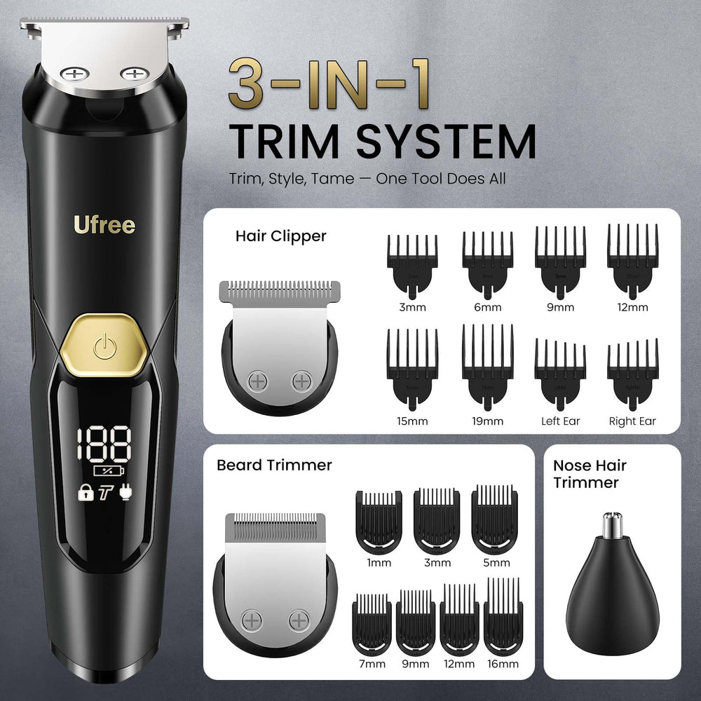 Ufree trimmer being rinsed under tap illustrating IPX6 waterproof convenience