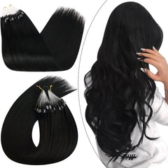 Ugeat front packaging showing 24-inch black extensions and neat presentation benefit visual clarity