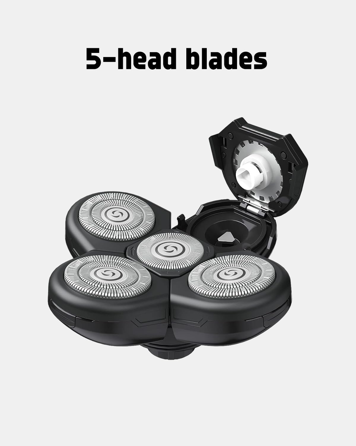 uijino Groomi blades in hand showing size and easy replacement benefit