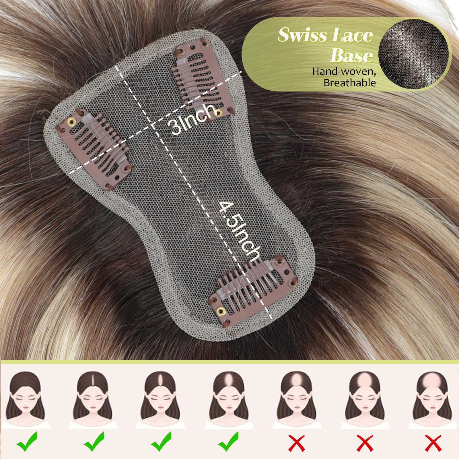 UIPEUBO detailed view of three anti-slip clips for secure daily wear