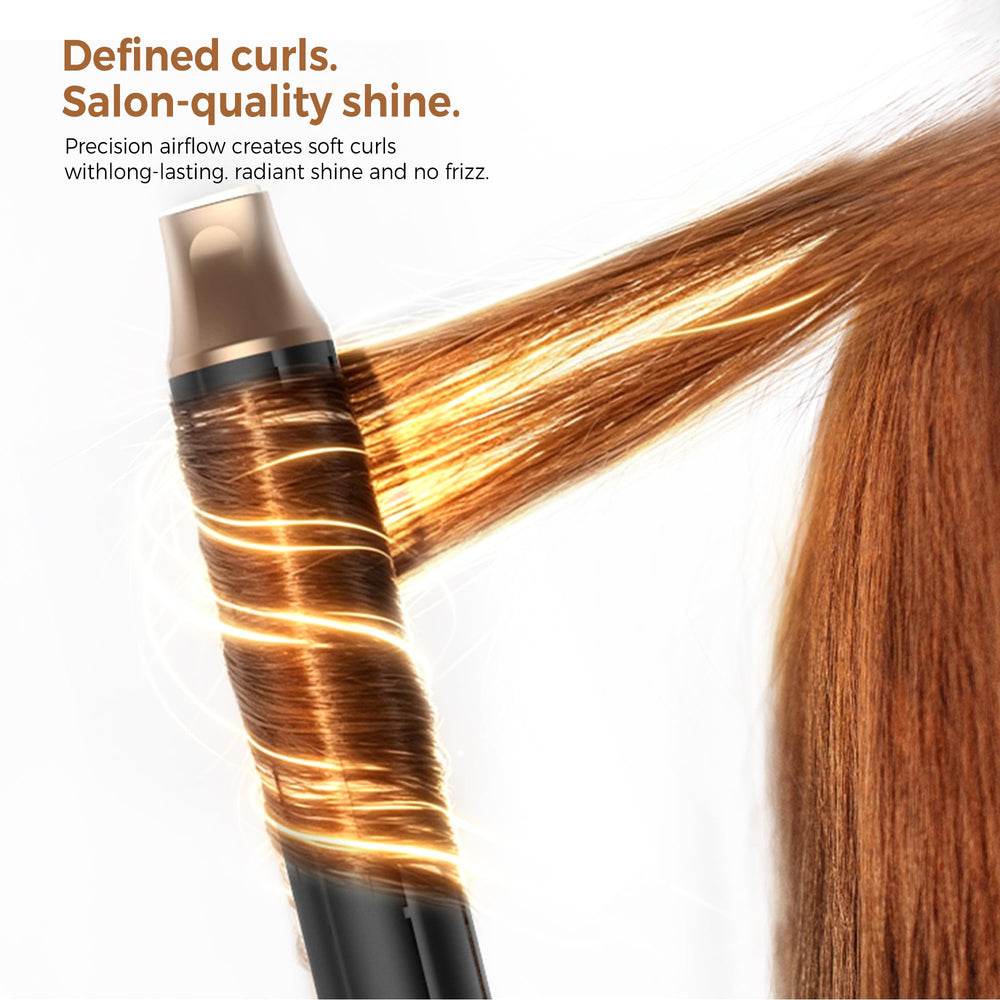 UKLISS right auto-wrap barrel creating uniform curls with less effort