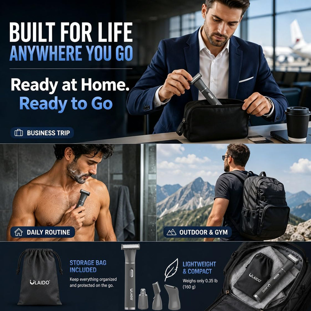ULAIDO USB-C charging cable and travel bag showing fast charge and portability