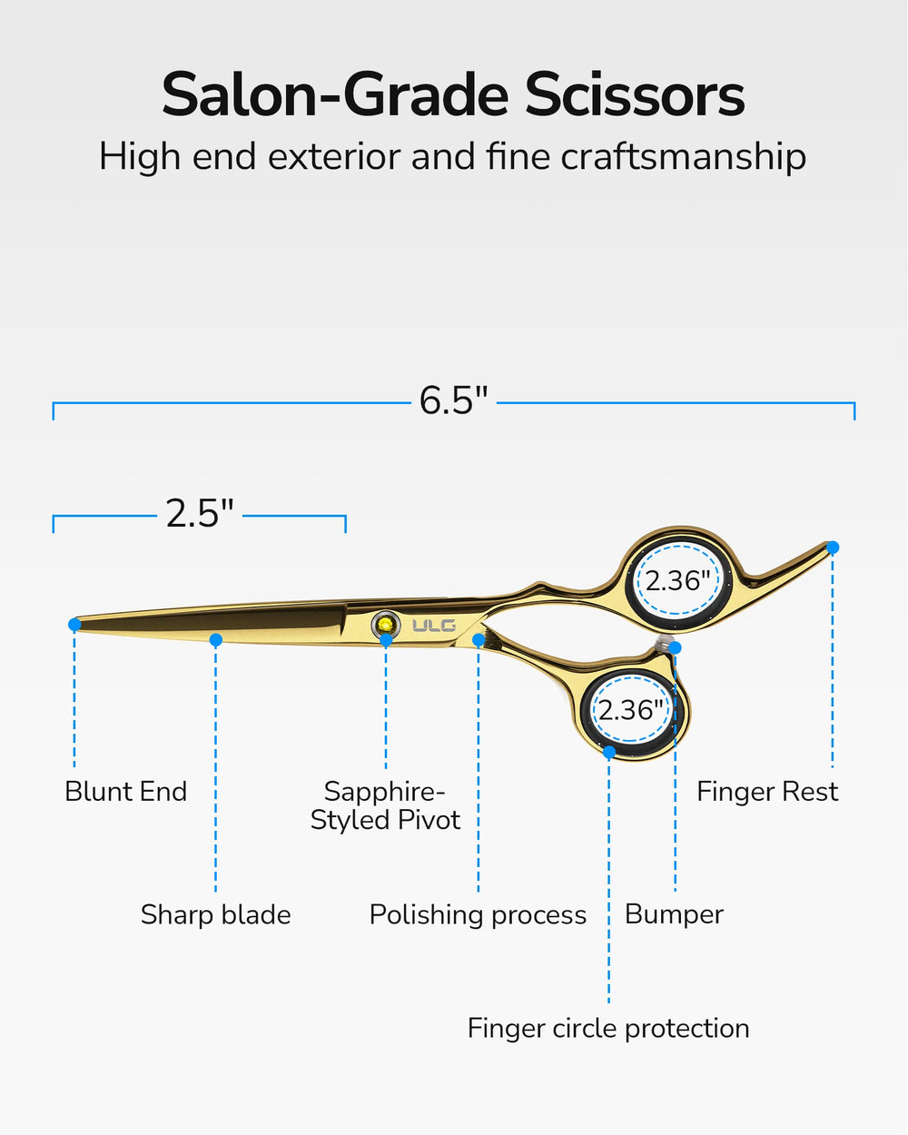 ULG closeup of blade edge highlighting sharpness and clean-cut precision