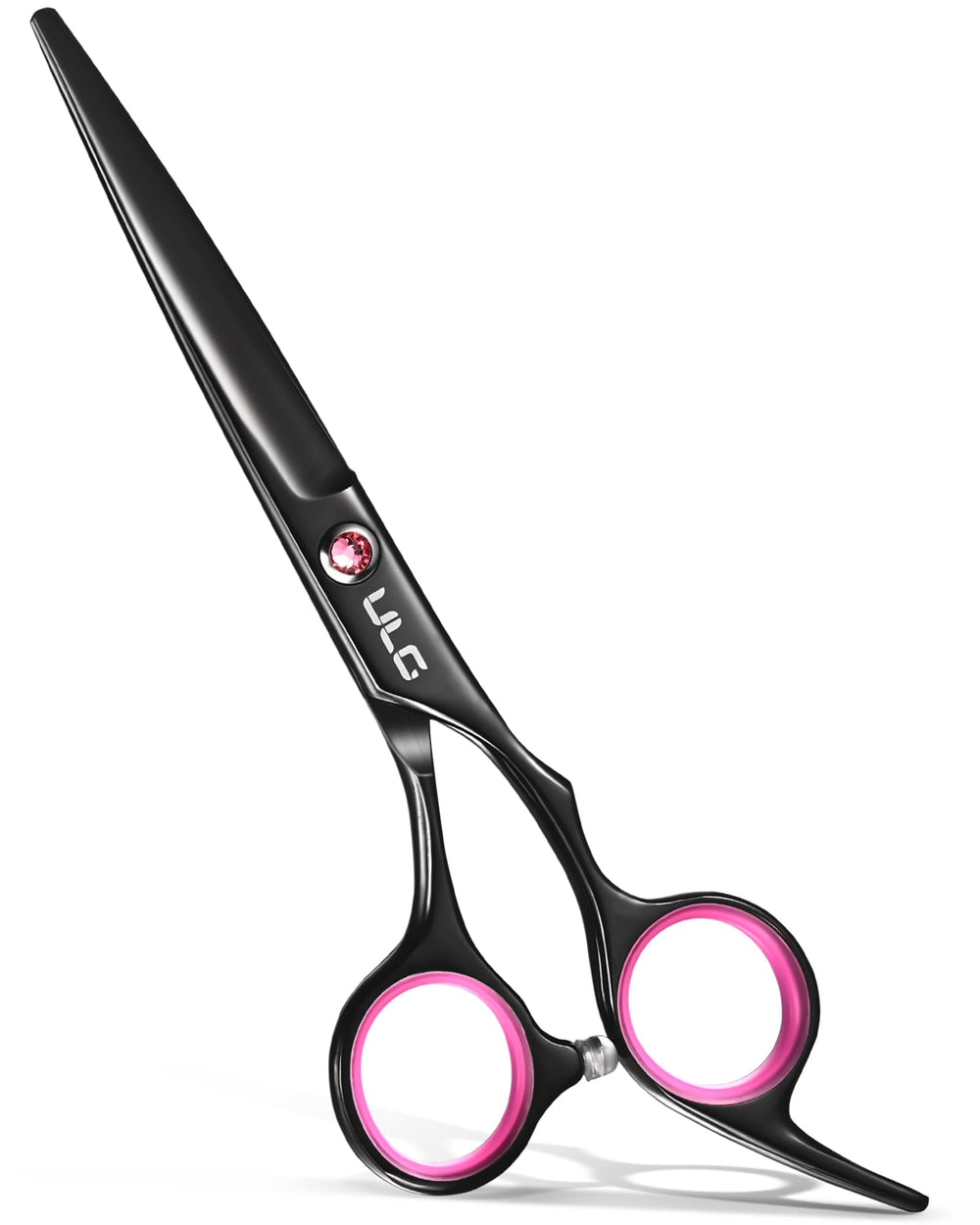 ULG front view black-pink scissors showing professional finish and appeal
