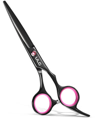 ULG front view black-pink scissors showing professional finish and appeal