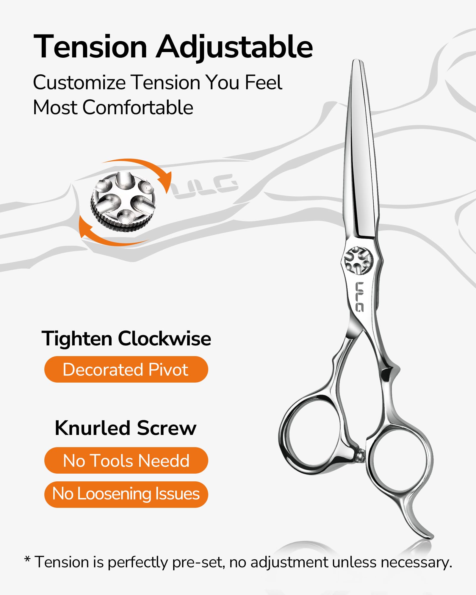 ULG ergonomic handle detail with finger rest for reduced wrist strain benefit