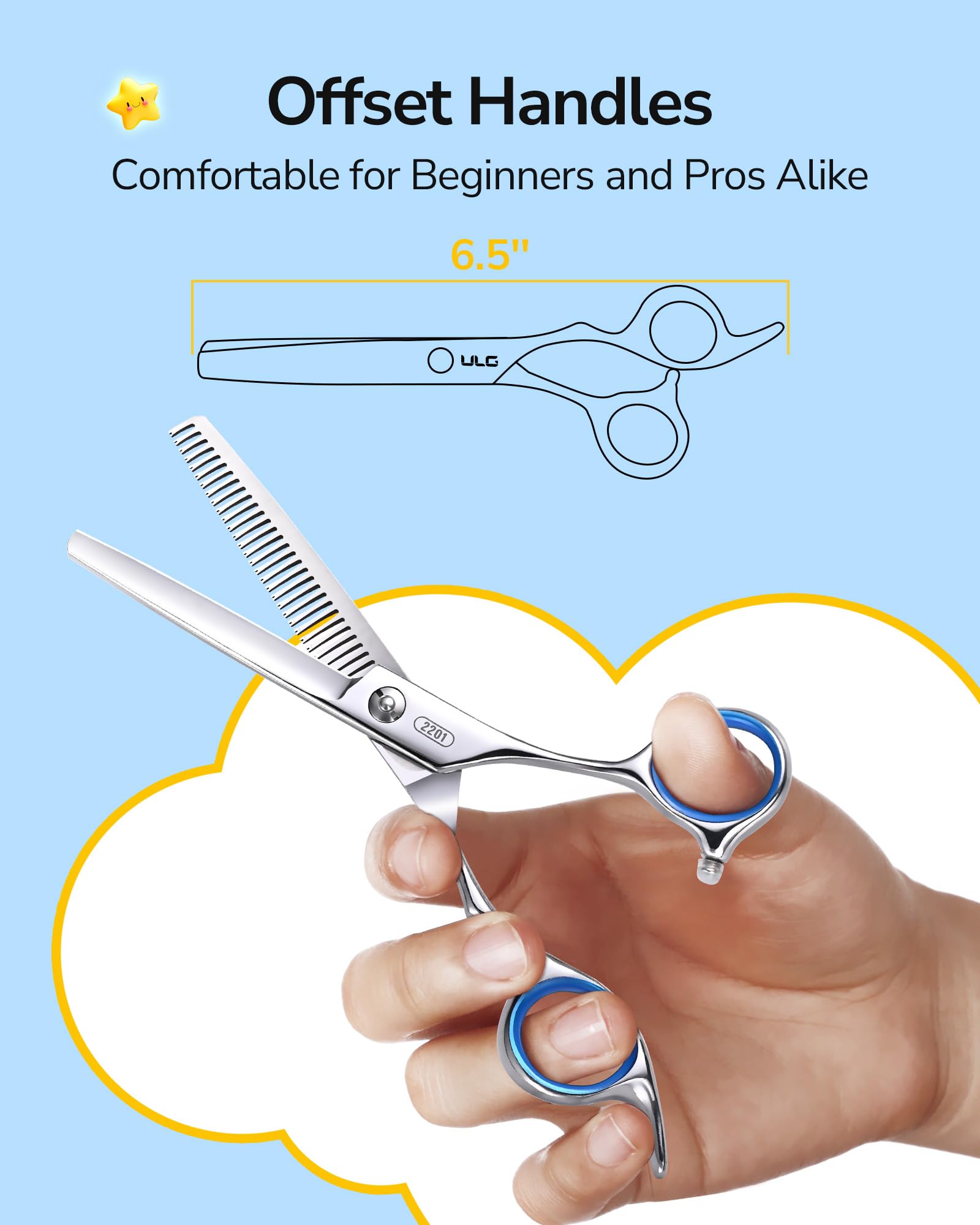 ULG parent using scissors on toddler showing calm, controlled haircut benefit