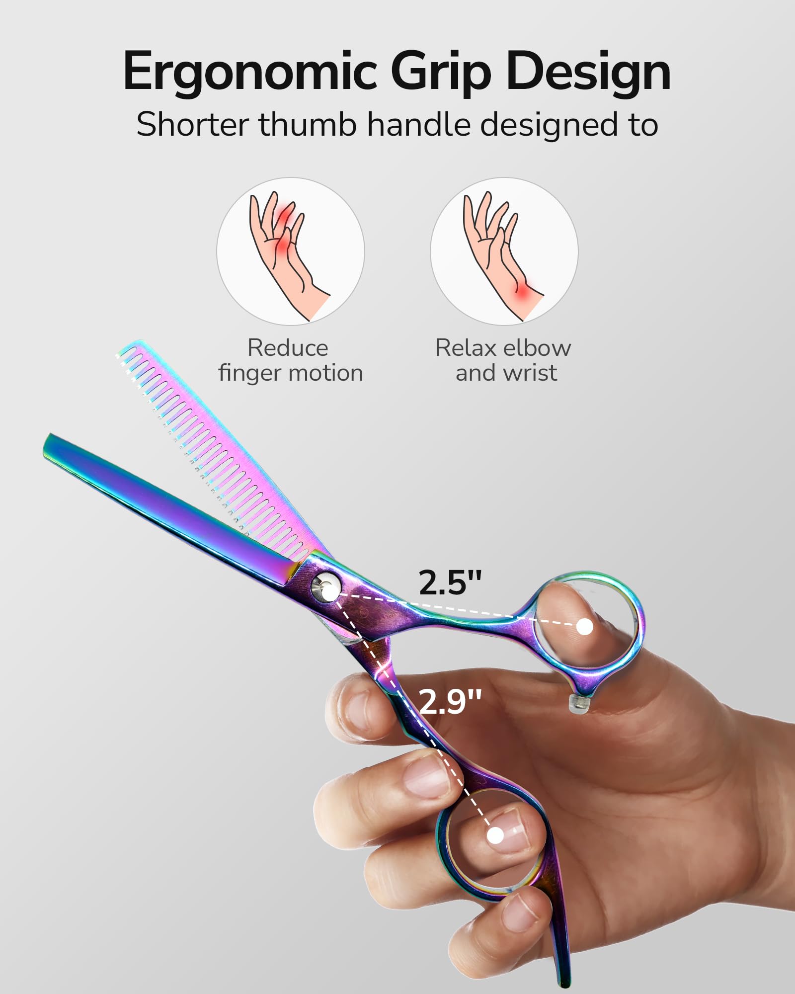 ULG pivot with blue diamond detail offering smooth tension adjustment benefit