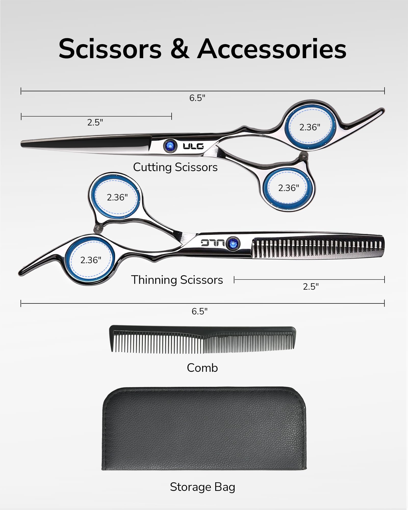 ULG size scale with ruler showing dimensions for informed purchase decisions