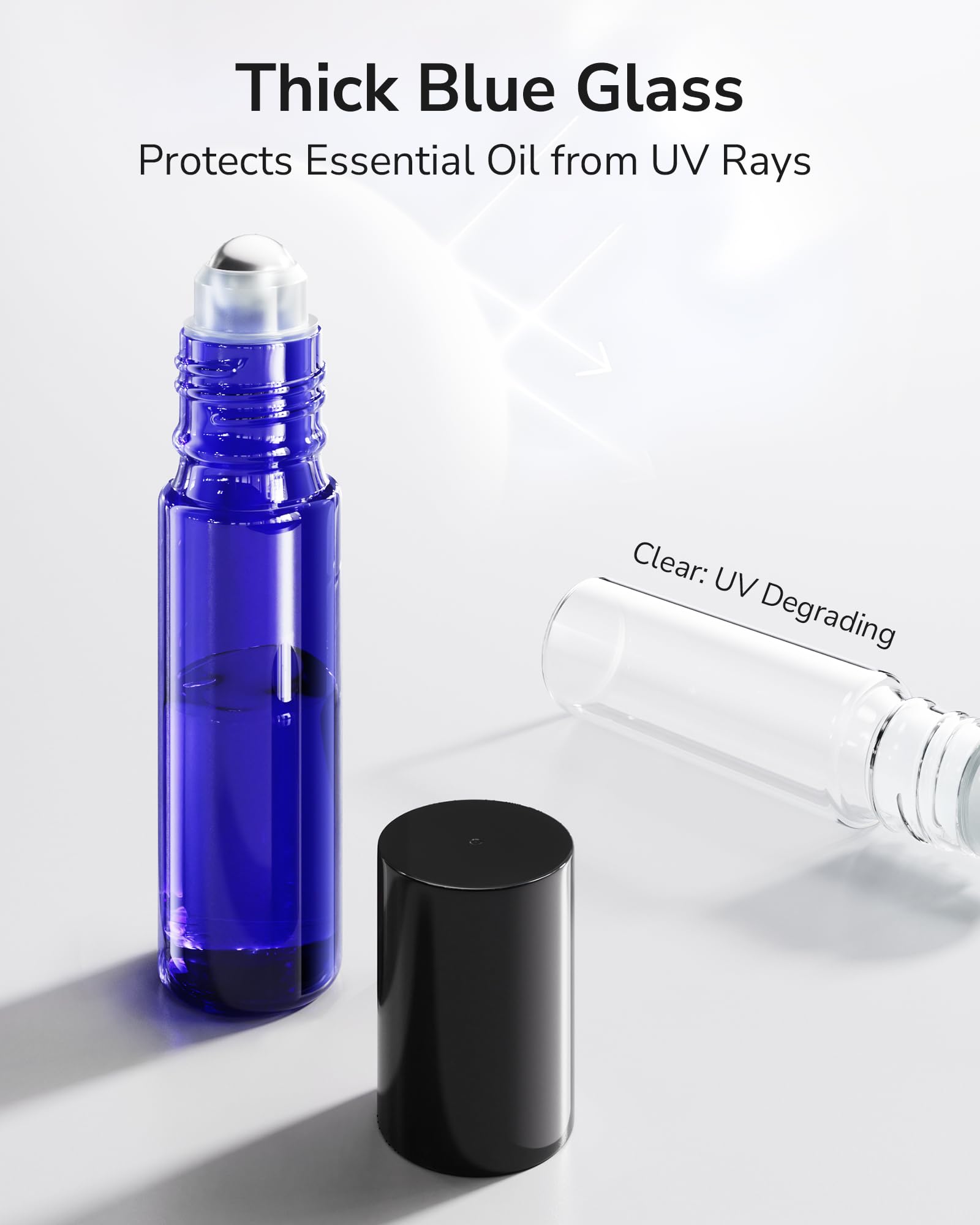 ULG stainless steel rollerball close-up offering smooth leak-free application