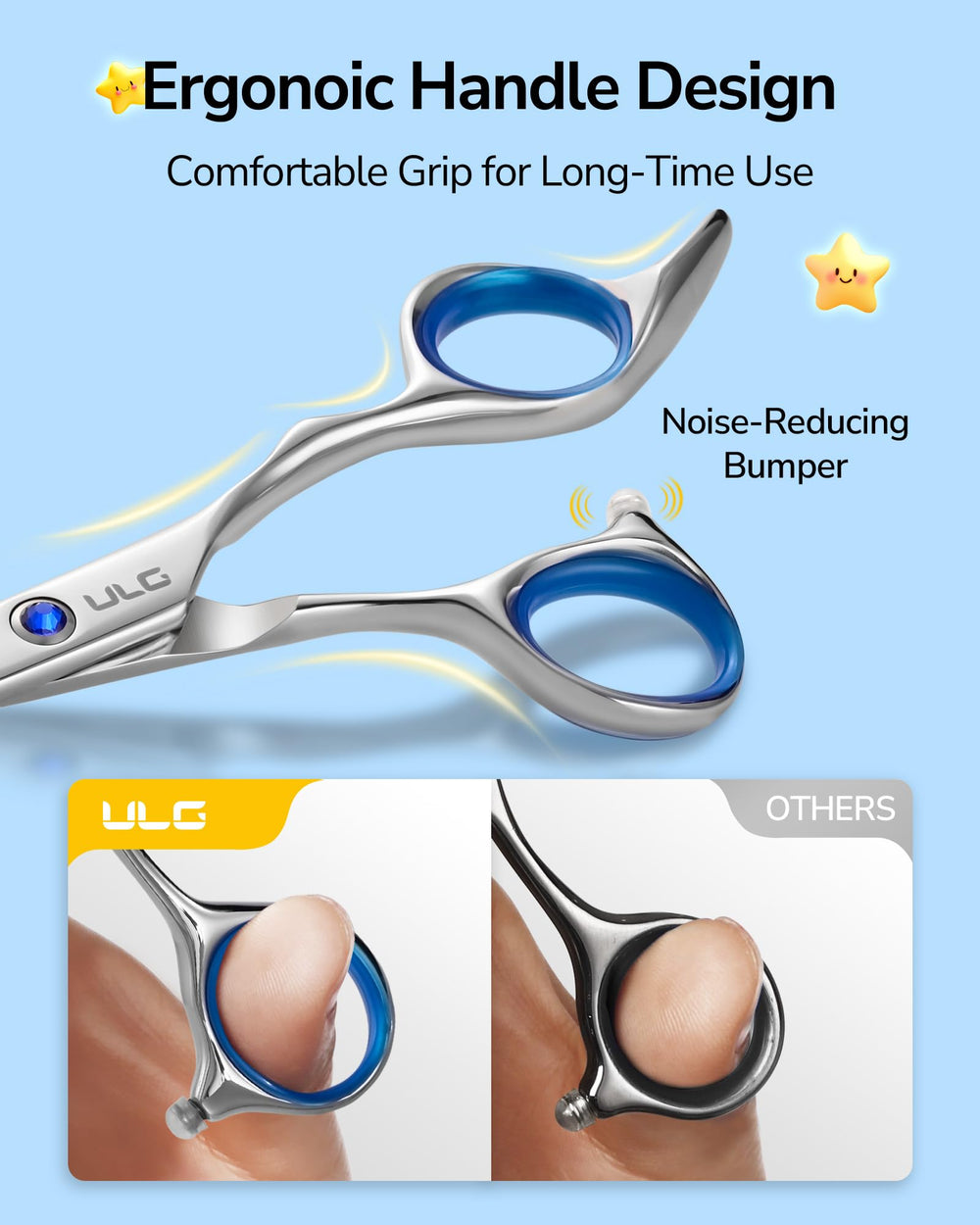 ULG thinning shears detail displaying precision for blending and texture