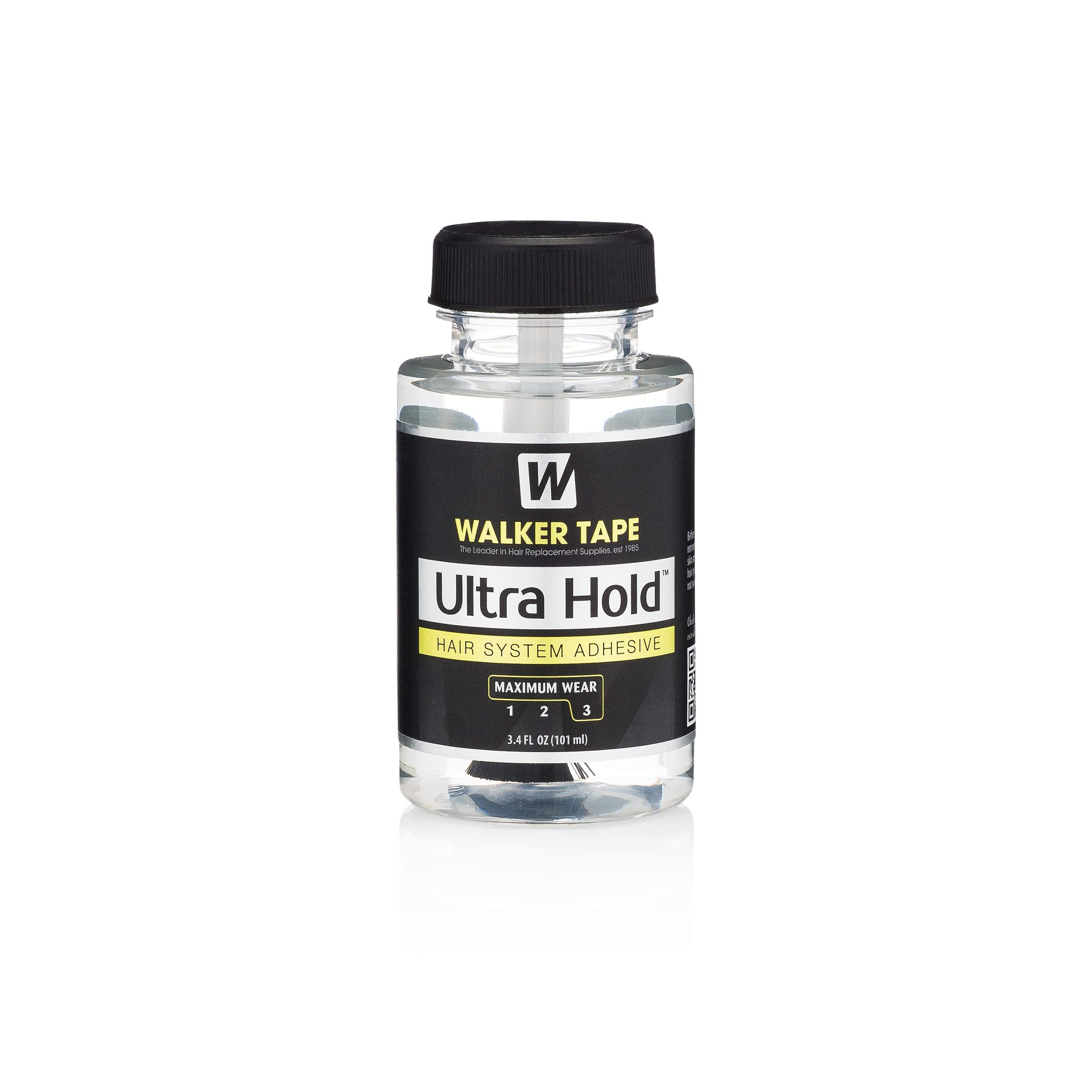 Ultra Ultrahold bottle front view showing label and brush cap for precise application benefit