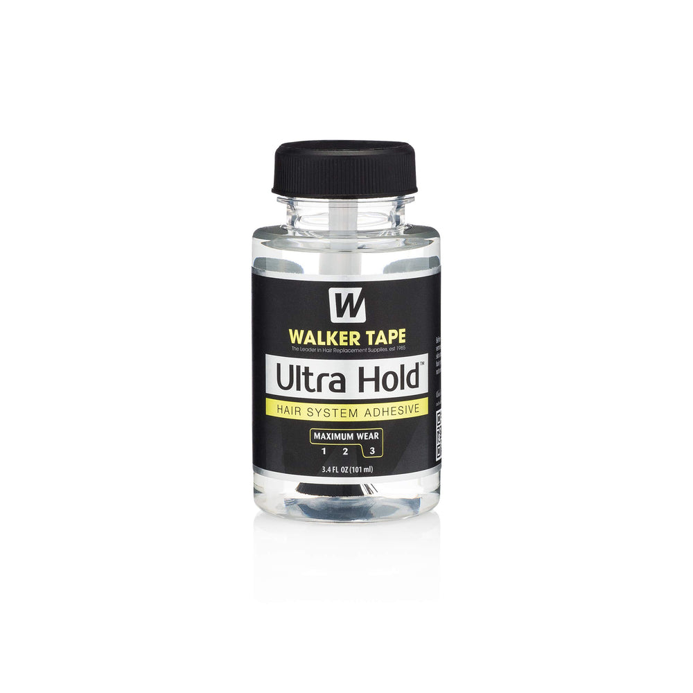 Ultra Ultrahold bottle front view showing label and brush cap for precise application benefit