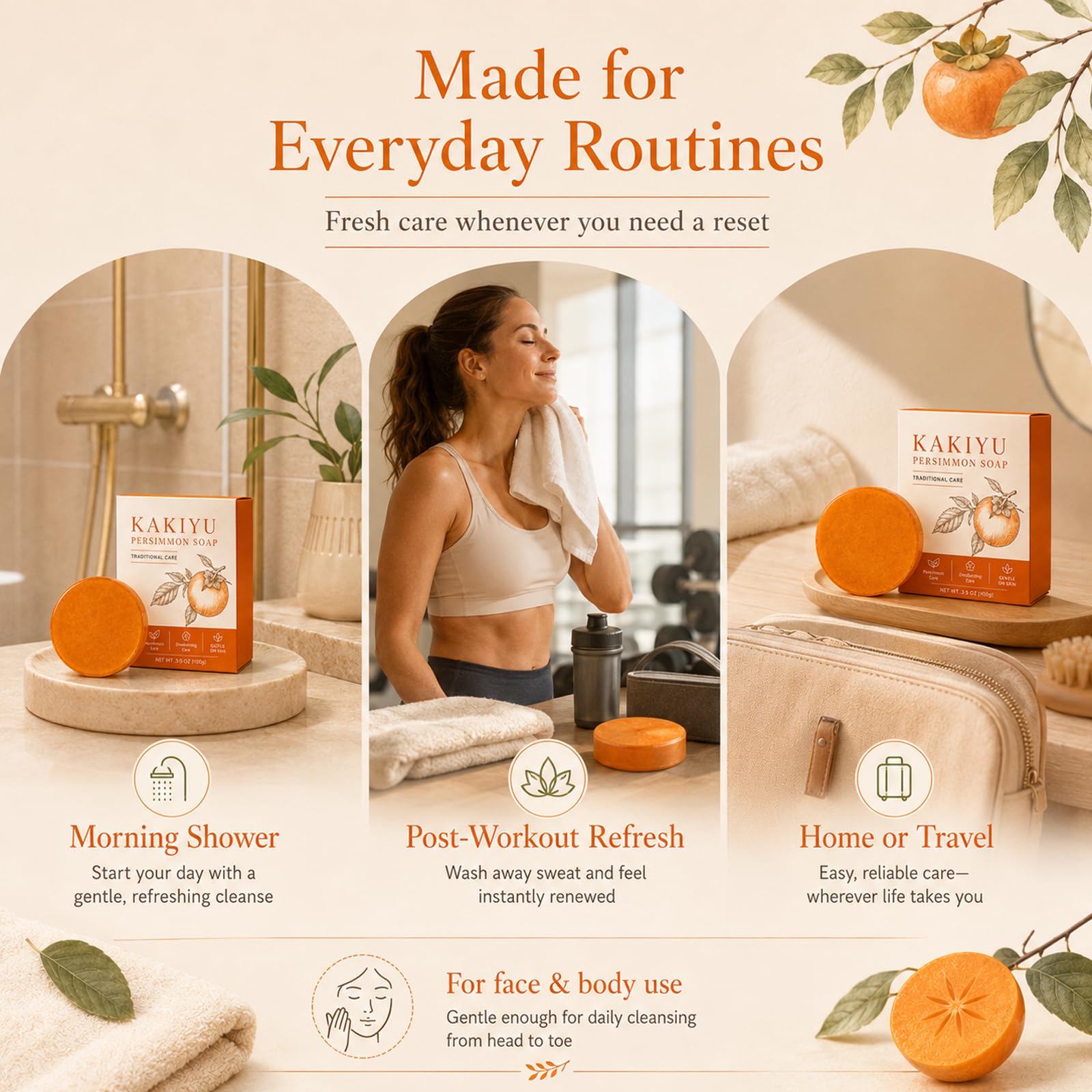 Ulyvora soap in use washing hands to remove daily residues