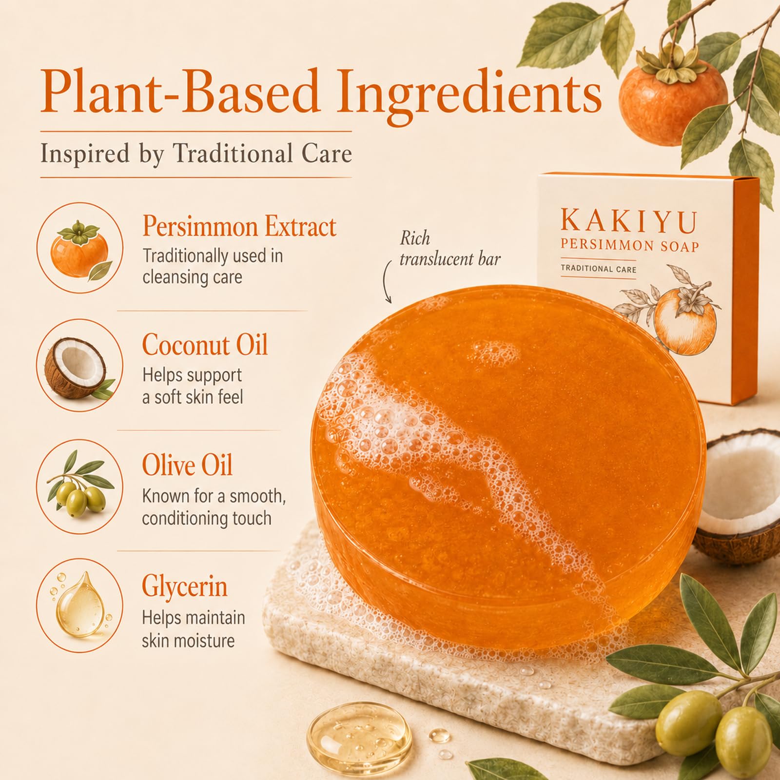 Ulyvora persimmon extract close-up highlighting natural ingredient benefits