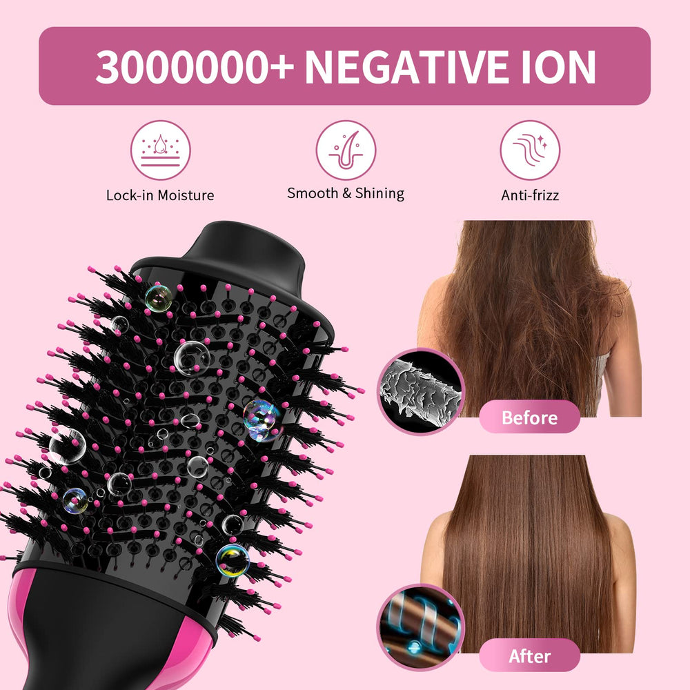 Umeely bristles and nylon pins detail preventing tangles and boosting volume