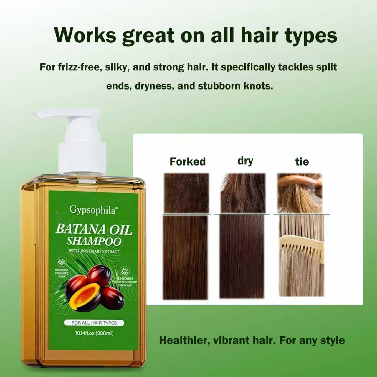 Umex 4-in-1 Batana oil dropper close-up showing lightweight, non-greasy texture