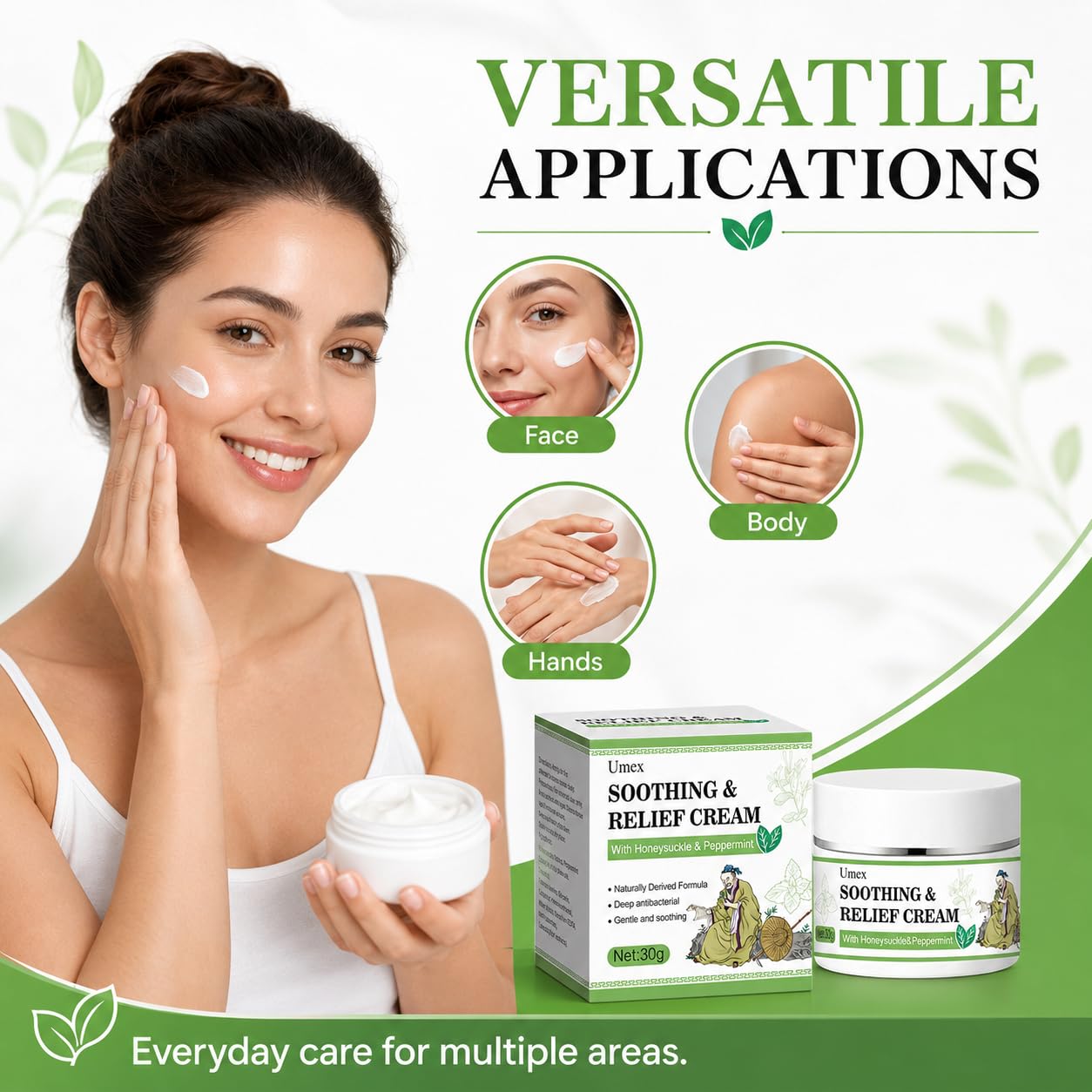 Umex pump dispensing cream for fast, mess-free application
