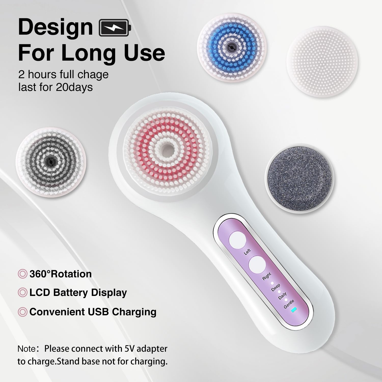 UMICKOO silicone head detail, gentle exfoliation for sensitive skin benefit