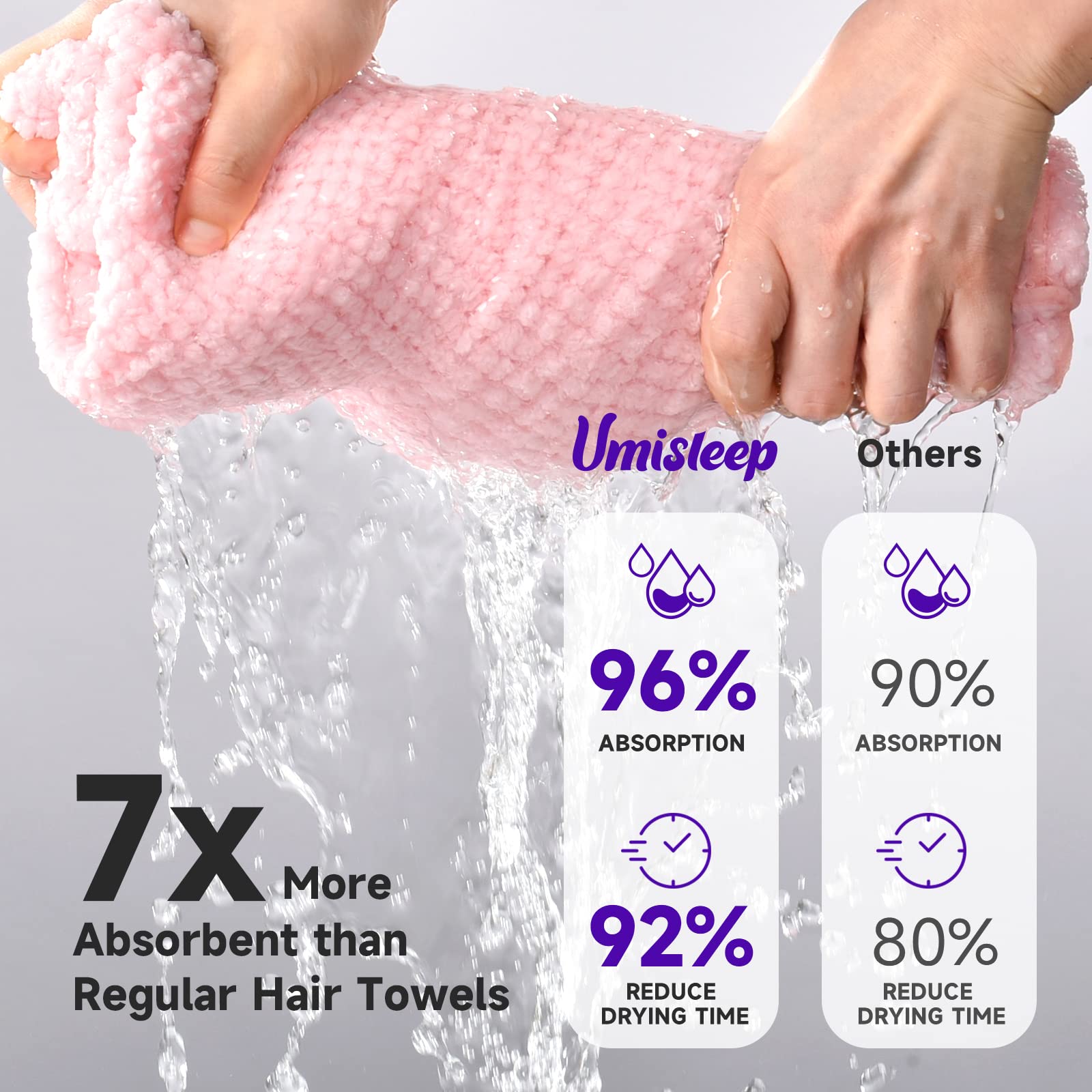 morning routine scene with Umisleep towel showing multi tasking and time saving benefits