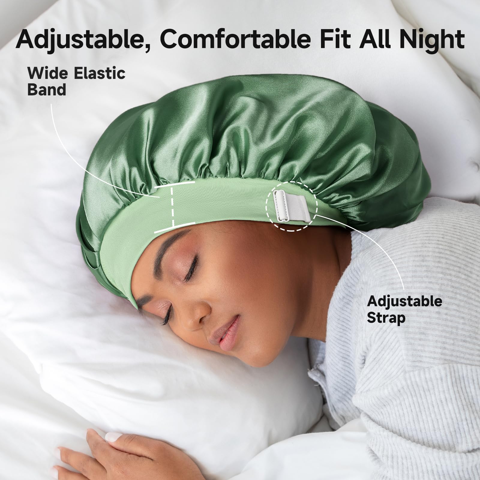 Umisleep satin outer detail displaying smooth fabric to lock in oils