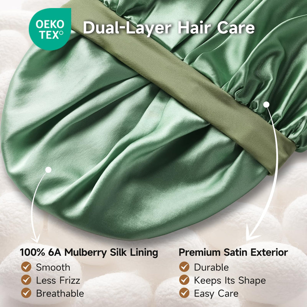 Umisleep close-up of 22 momme silk inner highlighting gentle protection