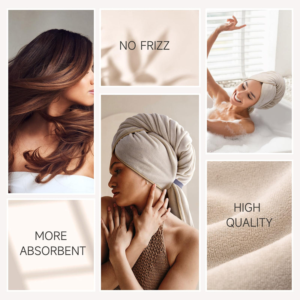 Umisleep towel wrapped on woman demonstrating hands-free drying convenience